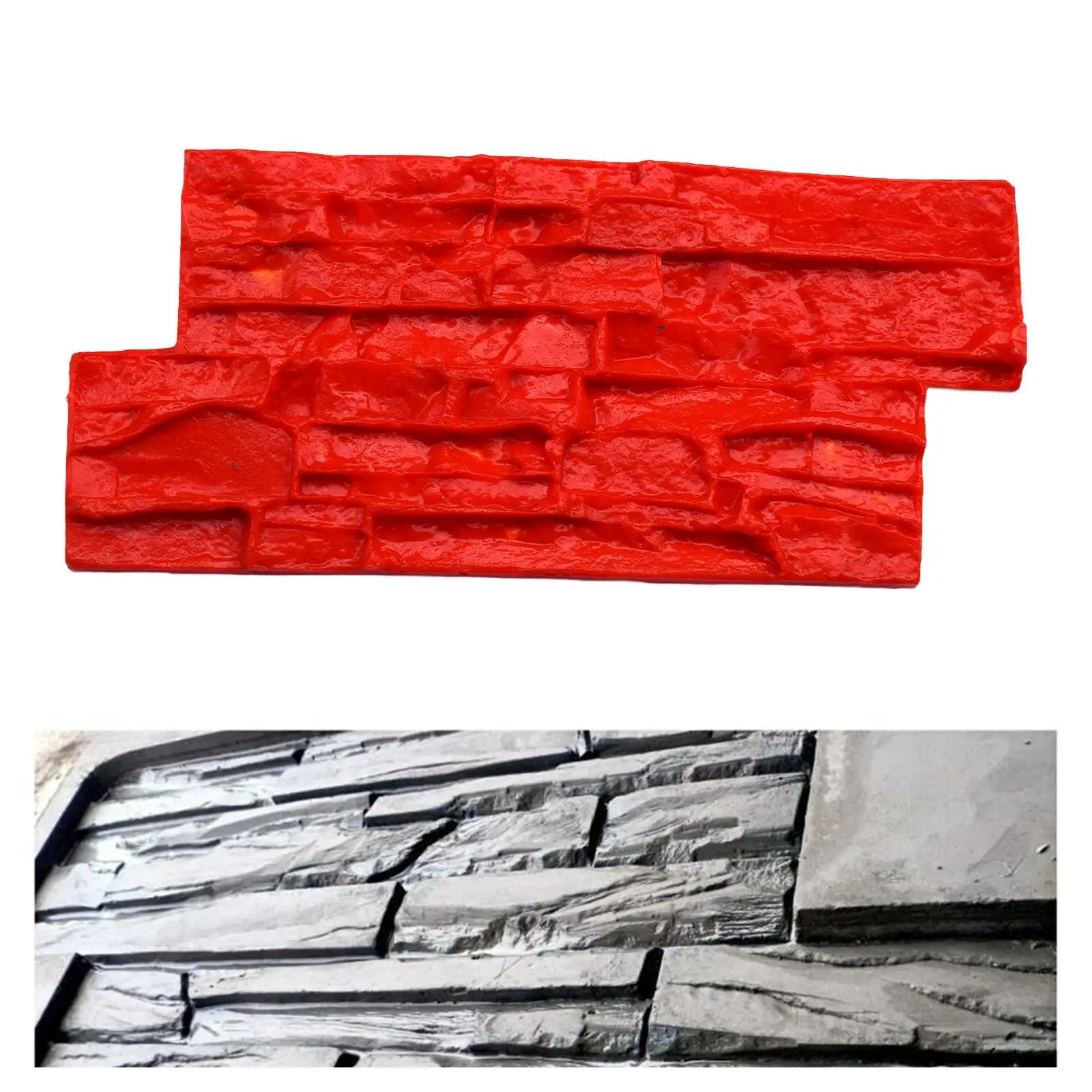 

Realistic Stone Texture Cement Paver Form Stamp Mat for Garden Patio Outdoor