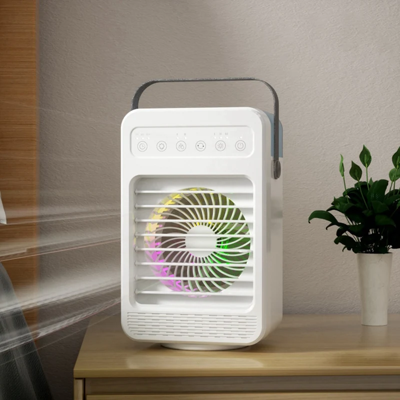 Portable Air Conditioner, 4 In 1 Evaporative Air Cooler Part Component With 600Ml Water Tank, 2/4/6H Timer 4 Speeds