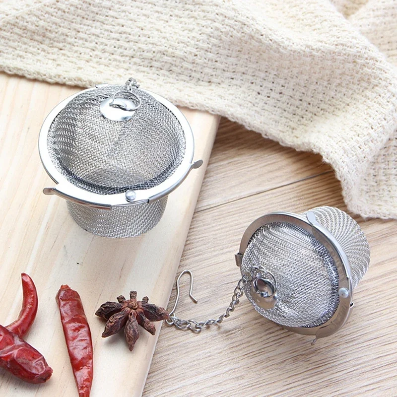 Stainless Steel Tea Strainer, Tea Infuser, Tea Locking Ball, Spice Mesh Herbal Ball, Cooking Kitchen Accessories, 1Pc
