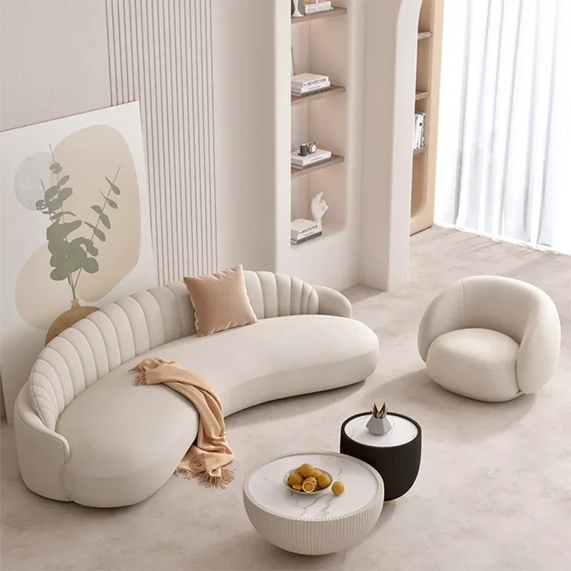 

Cream Balcony Living Room Sofas Puffs Couch Futon Armchair Lazy Cute Office Living Room Sofas Luxury Muebles Hotel Furniture