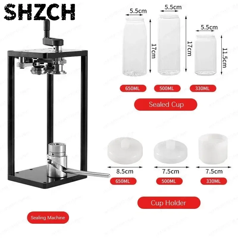 Manual Can Seamer for Home Brewing, Aircraft-Grade Aluminum Body, Silent Operation for Beer & Soda Cans