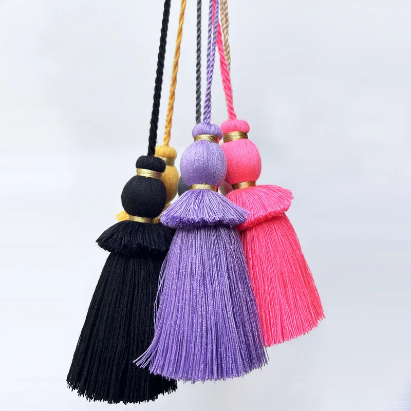 Curtain Tassels Soft Elegant Handmade Tassels with Cord Loop DIY Accessories for Curtain Door Knob Pillows.