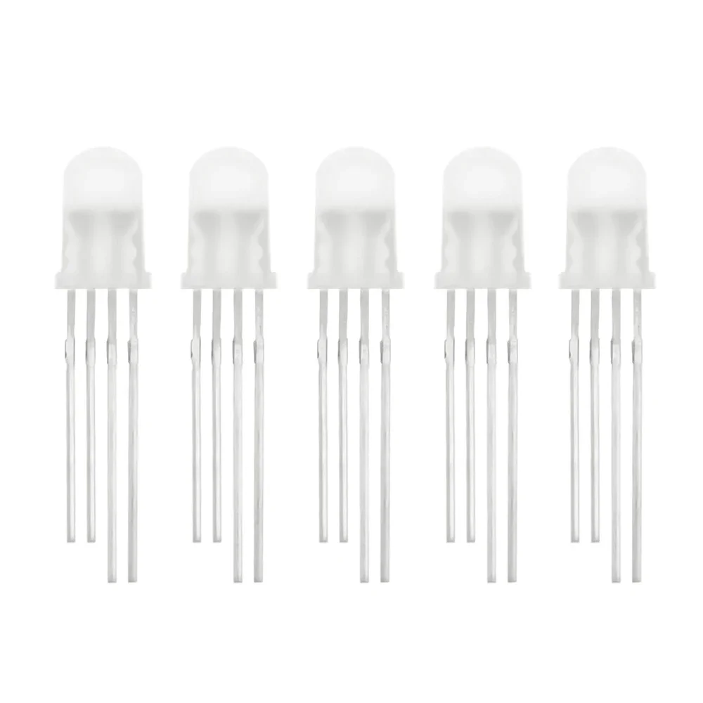 

10PCS APA106 F5 5MM F8 8MM RGB LED Chips Integrated (Like WS2812B) Round Hat Full Color LEDs