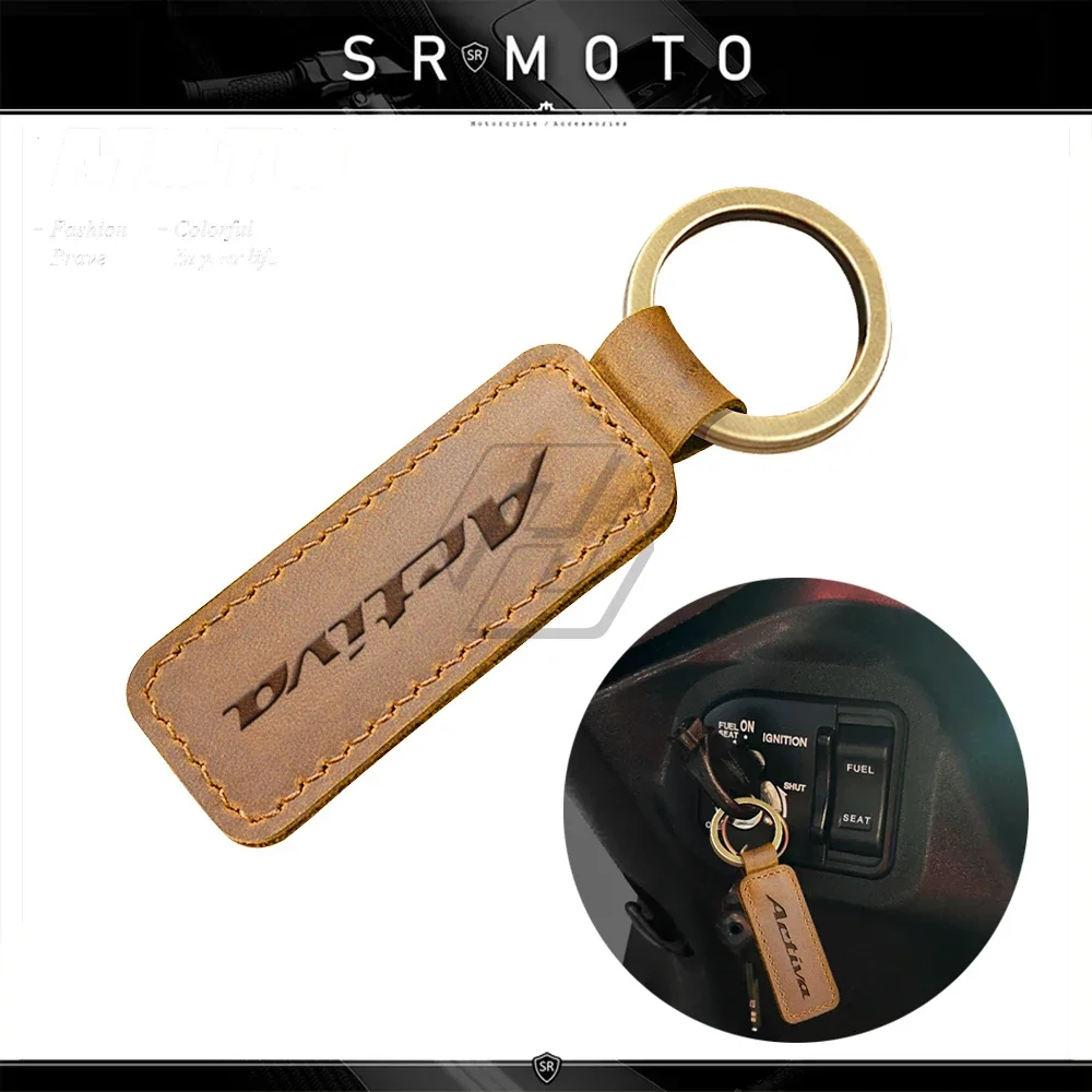 

Motorcycle Cowhide Keychain Key Ring Fit for Honda Activa 125 6G Scooter