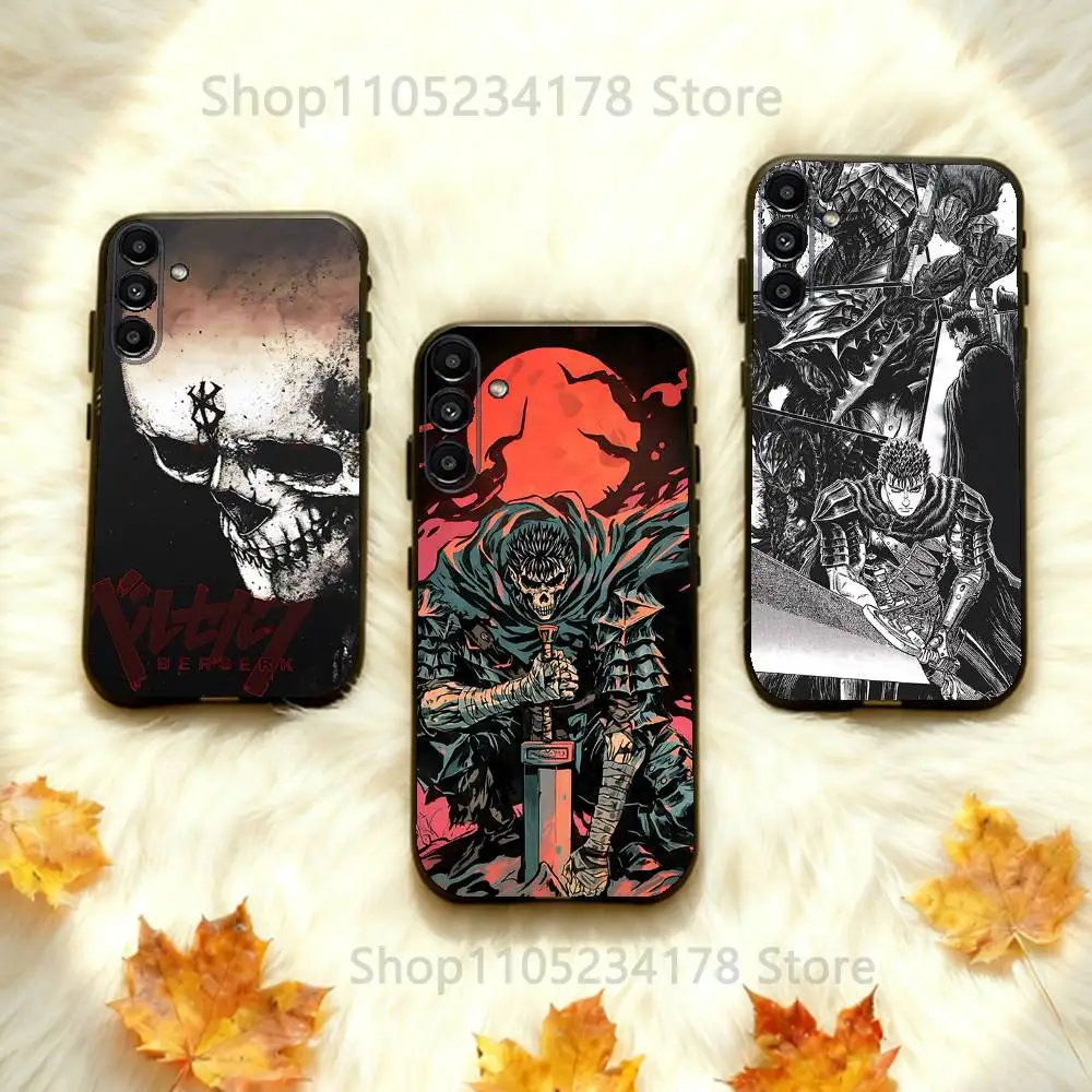 Funda de teléfono Anime Guts of B-Berserks para Samsung Galaxy A73,31,32,72,41,53,52,71,22,5G,Note,J7,8,9 funda negra suave