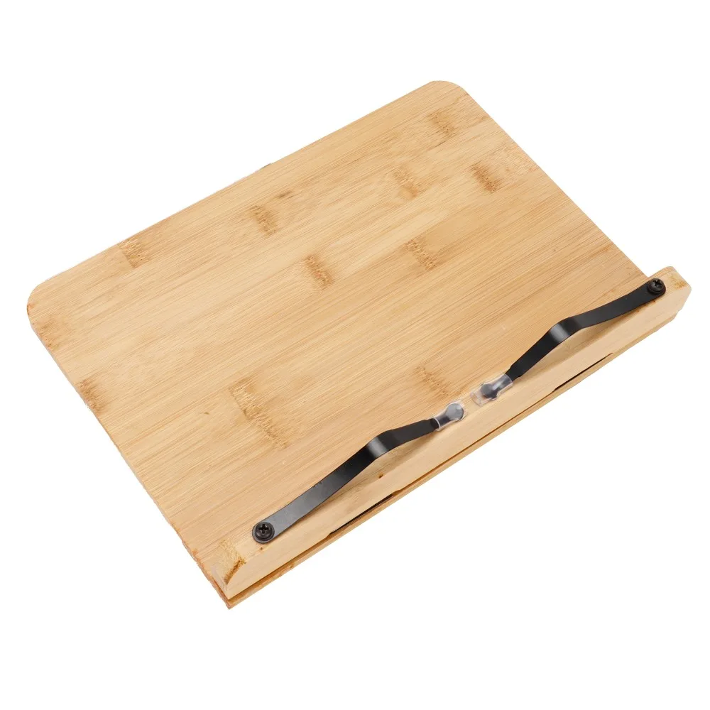 Bamboo Bamboo Book Stand 11 x 7.9 x 1.8 in Angle Adjustable Reading Holder Stable Frame Lightweight Adjustable Book Rest