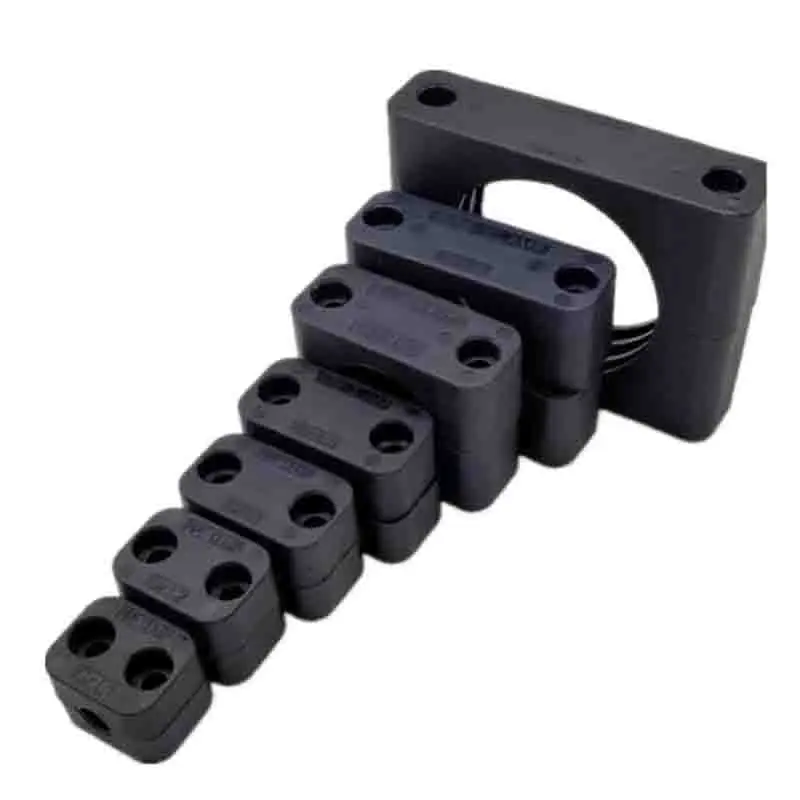 2 قطعة الأنابيب البلاستيكية السوداء مقاطع مزلاج مجموعة متنوعة 6-102 مللي متر قطر أنبوب السحابة المشابك لدعم الأنابيب دون مسامير