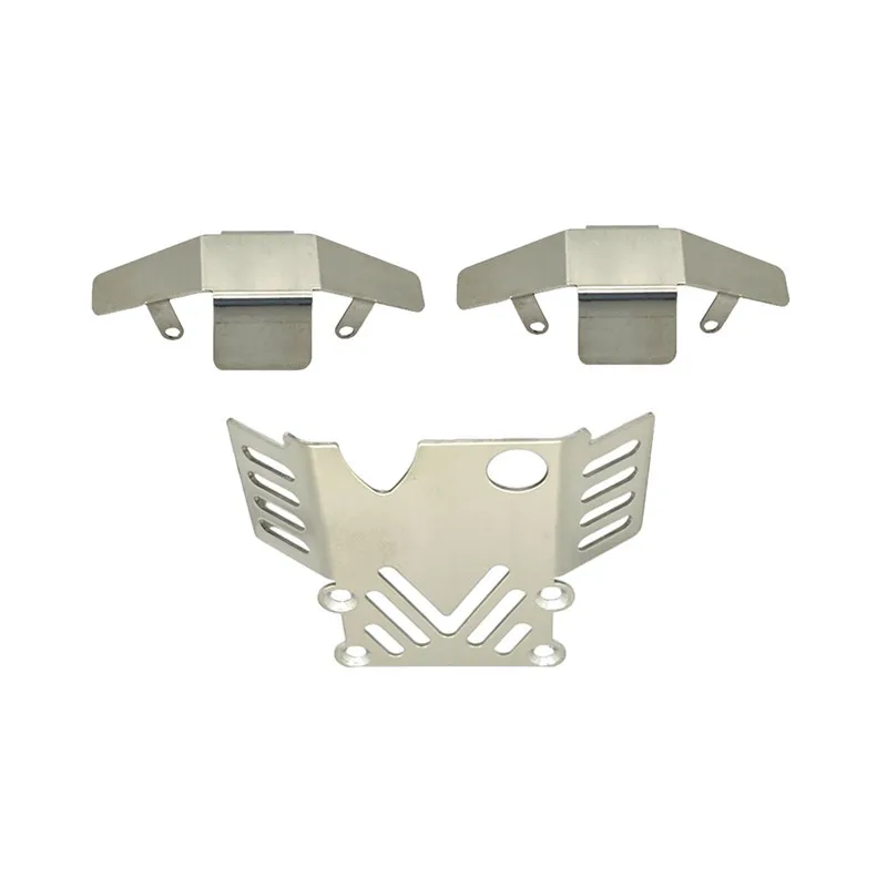 

Stainless Steel Front and Rear Chassis Armor Protector Skid Plate for Hyper GO MJX 1/12 H12P RC Climbing Car Truck