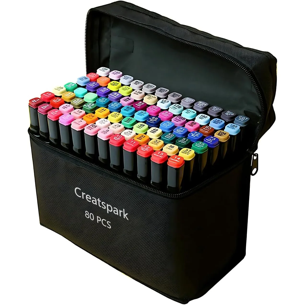 

Alcohol Markers 80 Colors with Base Dual Tip Art Drawing Markers for Anime Sketch Illustrations Refillable
