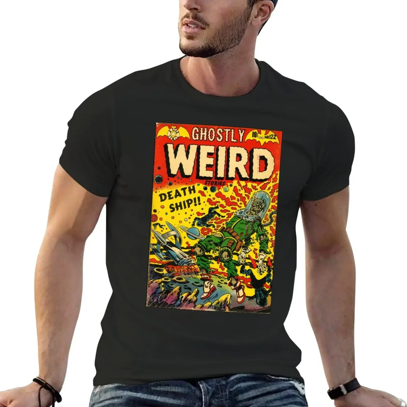 

Weird Stories #122 Retro Comic Book Cover Art T-Shirt oversizeds plus size tops tees customs design your own Men's clothing