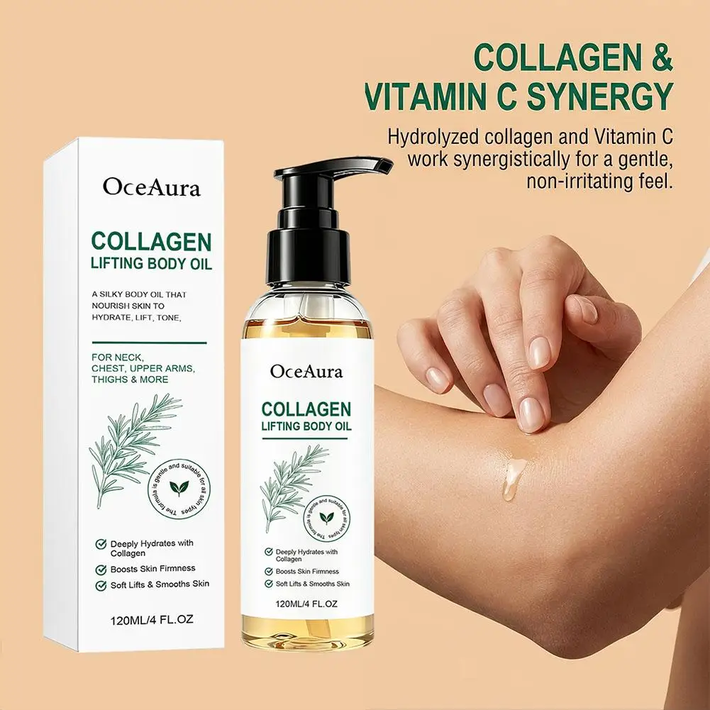 Collagen Lifting Body Oil 120ml Firming Arm Belly & Excess Fat Whole Body Skin Massage Essential Oil