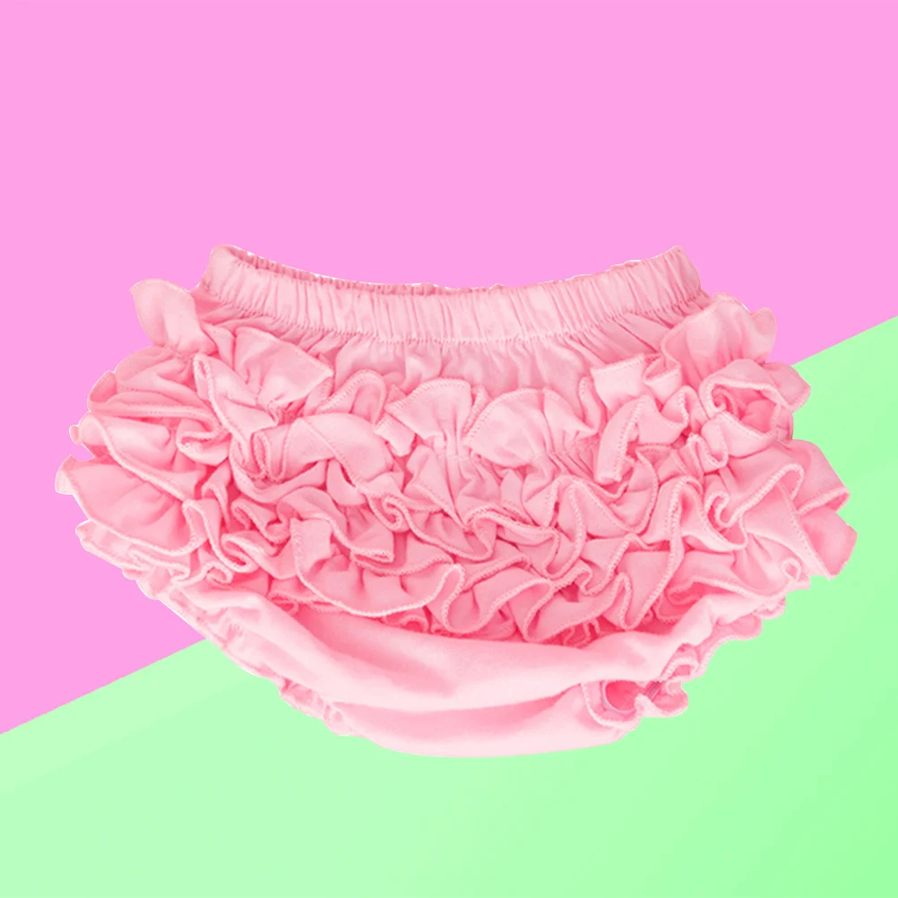 

Baby Girl Pure Cotton Ruffle Lace Panties Diaper Cover Pink Size S Comfortable Moisture Absorbing