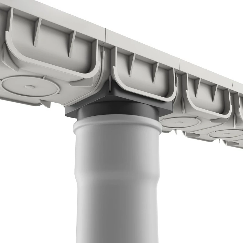 Sistema di scarico per trincea da 4 pollici con griglia - Colore avorio - Easy 2 canali (5)