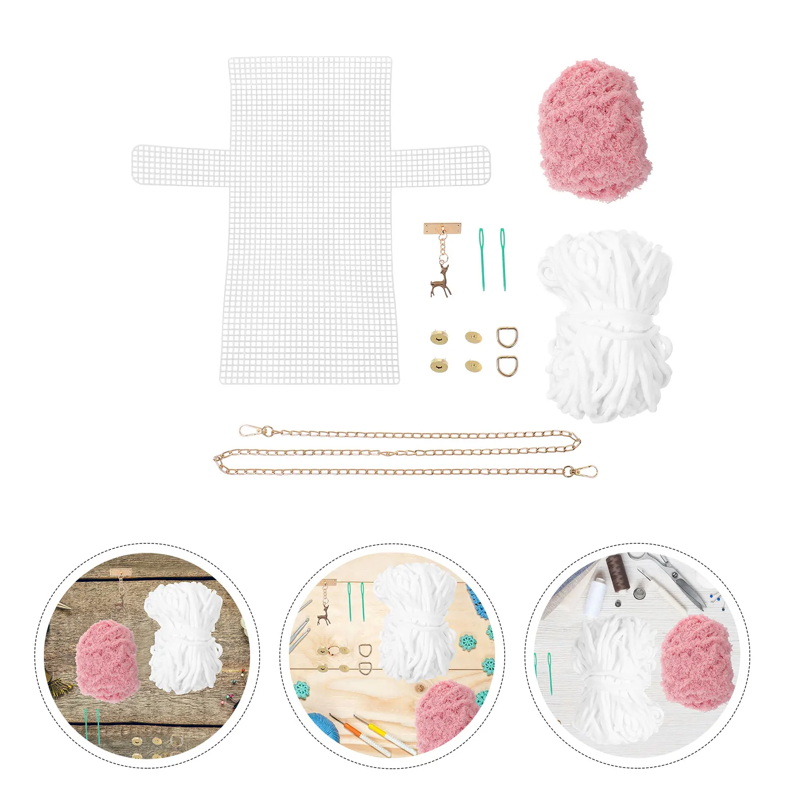 

1Set Cross Stitch Purse DIY Kit High Quality Woven Material Set for Personalized Gift Handmade Purse Accessory