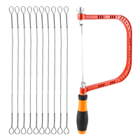 6 Inch Coping Saw Hand Saw, Fret Saw Coping Frame and Extra 20 Pcs Replacement Blades Set for Wood,Plastic, Rubber, Ect