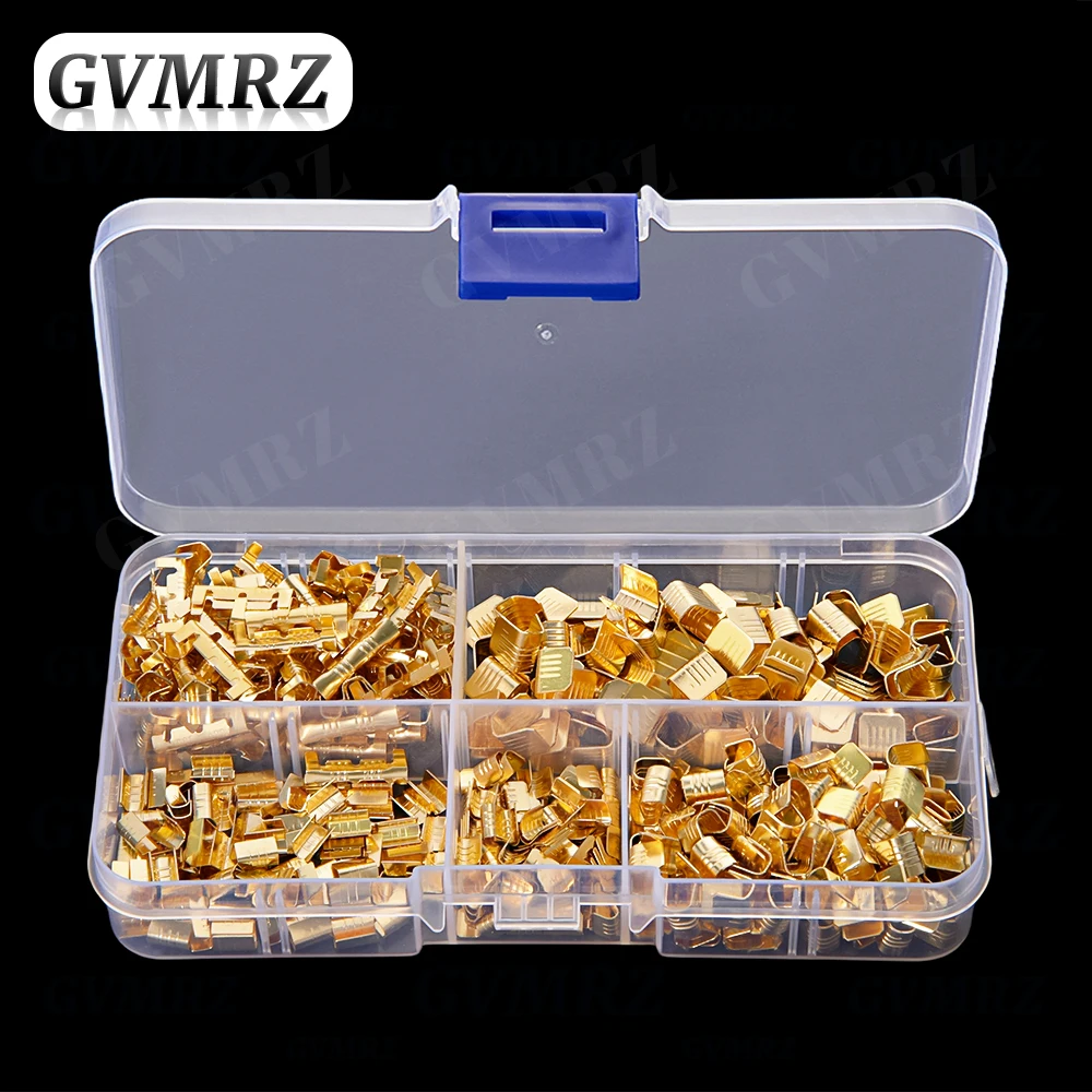 500PCS Docking Terminal U Type Terminal Tab kit box 5 Size 0.3 To 4mm2  Terminal Block Connector Double Connector Terminal kit
