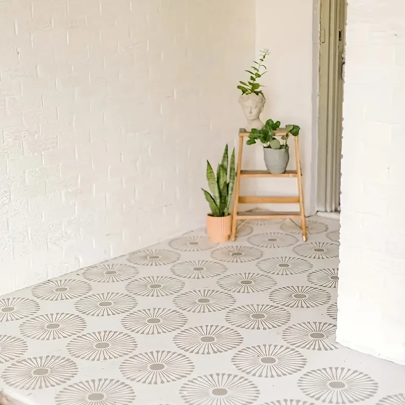 قطعتان من استنسل ديكور الحائط من أمة الله |   قابلة لإعادة الاستخدام |   لوحة البخاخة DIY |   النمط البوهيمي |   قالب بلاط الأثاث