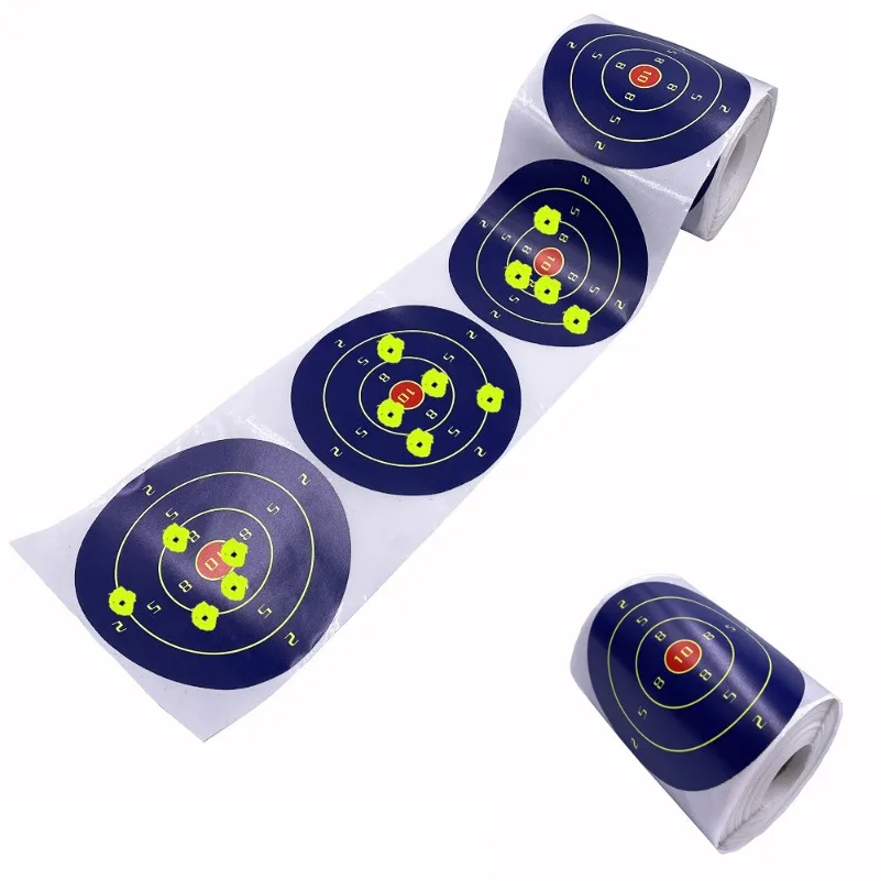 10cm diameter splash shooting color changing fluorescent target paper sticker