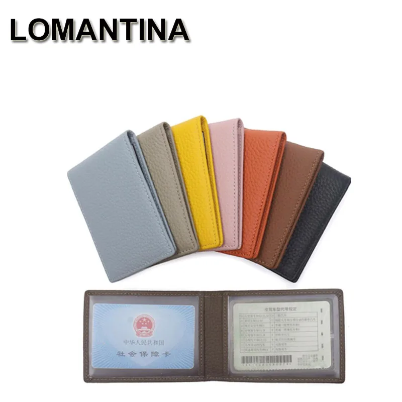 

LOMANTINA Designer Stylish Card Holder Unisex Driver License Slim Bank Credit Card ID Cards Wallet Organizer Women Men Wallets