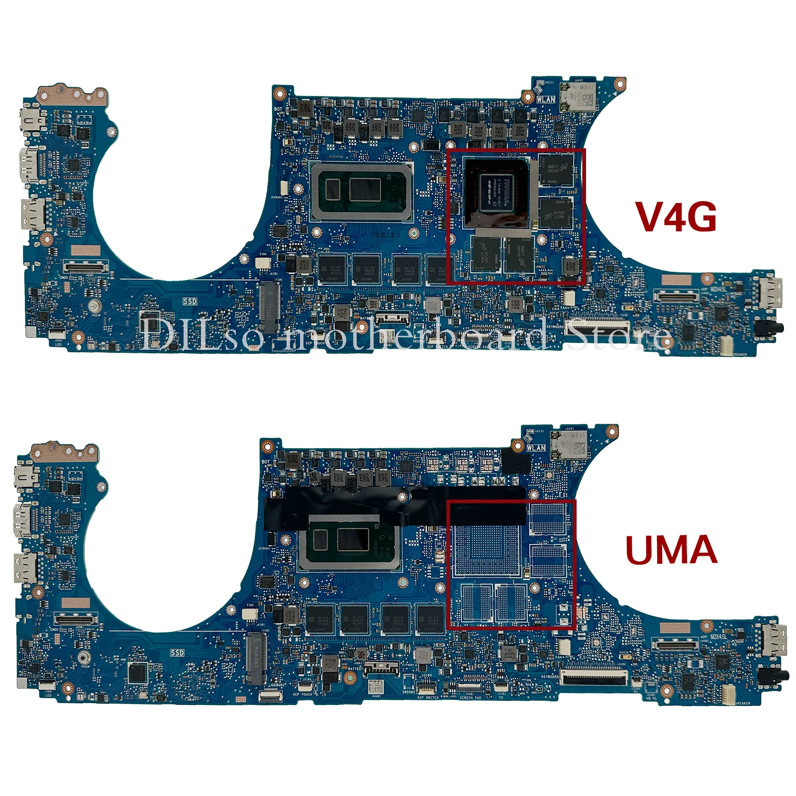 Imagem -03 - Kefu Ux534ft Placa-mãe para Asus Zenbook15 Ux534ftc Ux534fn Ux534fa Notebook Mainboard I5-i7 8th I710510u Gtx1650 8gb 16g-ram