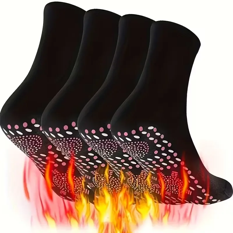 Winter Thermal Tourmaline Energy Socks Self Heating Massage Mid Calf Socks for Men and Women Breathable Anti Slip Warm