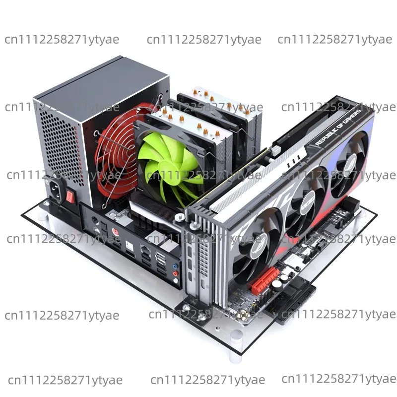 Custom Open Fully Transparent Plexiglass Case Main Board Bracket, Support MATX ATX X99
