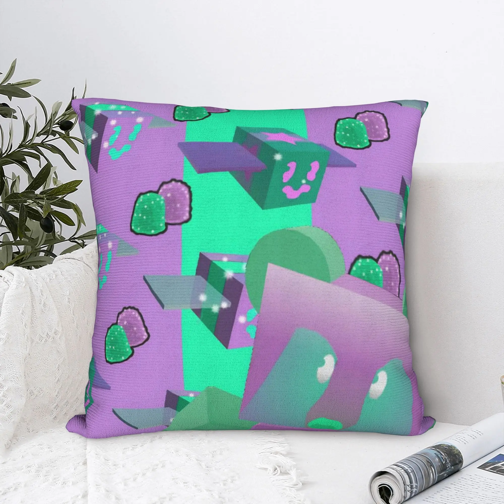 Printed Bee Swarm Simulator BSS Game Pillowcase Fabric Cushion Cover Decorations Cartoon Pillow Case Cover Home Square