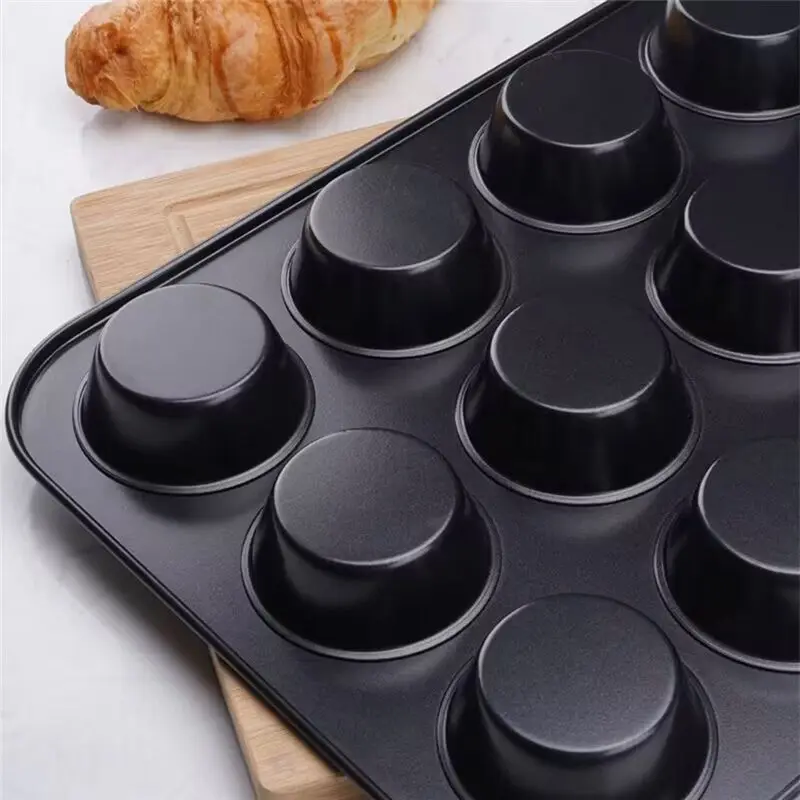 Must Have 3 Pack Nonstick Muffin Pan Carbon Steel Cupcake Pan Muffin Tin Easy To Clean Muffin Tray Bakeware 6/12/24 Cup