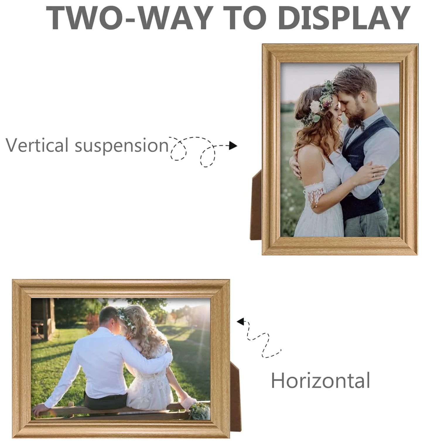 1/2pcs 8x12in Wood Phoro Frame A4 Certificate Document Honor Frame Retro Classic Wood Color Red Picture Frame Hung Desktop