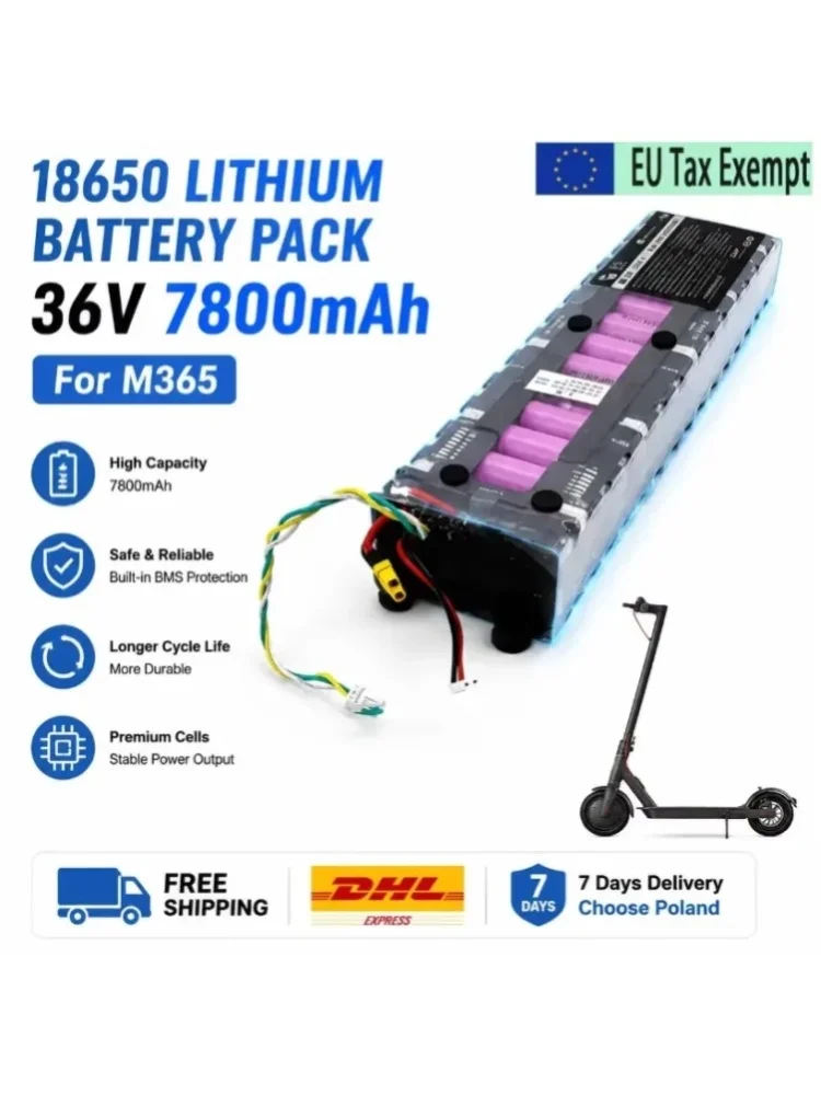 36V 78000mAh Wasserdichter Bluetooth-Ersatz-Lithium-Ionen-Akku für Xiaomi M365 Elektroroller-Zubehör