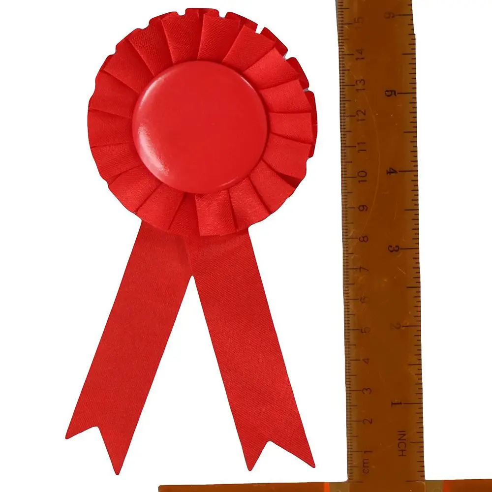 Blank Award Ribbon Prize Rosette Ribbon Red Recognition Ribbons 1st Place Party Accessory Party