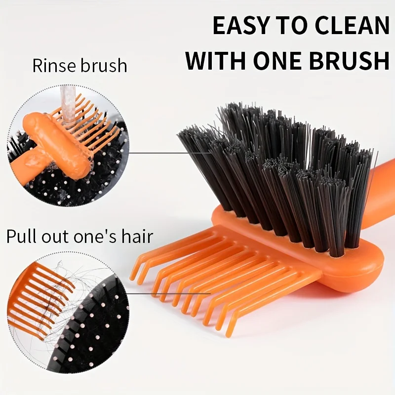 2In1 Comb Cleaning Brush Hairbrush Cleaner Rake Comb Embedded Tool Mini Hair Dirt Remover For Removing Hair Dust Home Salon Use