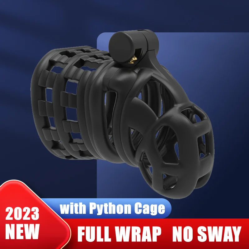 2023 CREEL Design Male Chastity Device Full Wrap Penis Ring Matched With Cobra Python Multiple Cock Cage Adult Sex Toys For Men