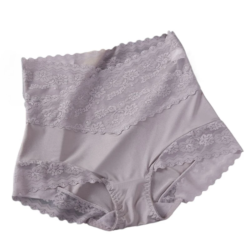 

Pack of 3, High Waist, Belly and Hip Panties, Women's Lace Breathable Body Sculpting, Belly and Cotton Crotch Triangle Shorts