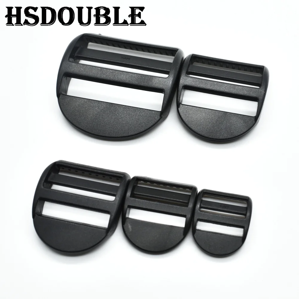 10 Pcs/Pack  Plastic Ladder Lock Slider Buckles Backpack Straps Black Webbing 20mm 25mm 32mm 38mm 50mm