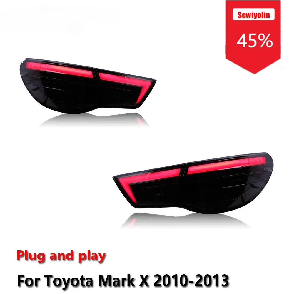 

Sewiyolin Car LED Tail Light Assemblies For Toyota Mark X 2010-2013 Auto Fog DRL Brake Turn Signal Lamp Plug and Play