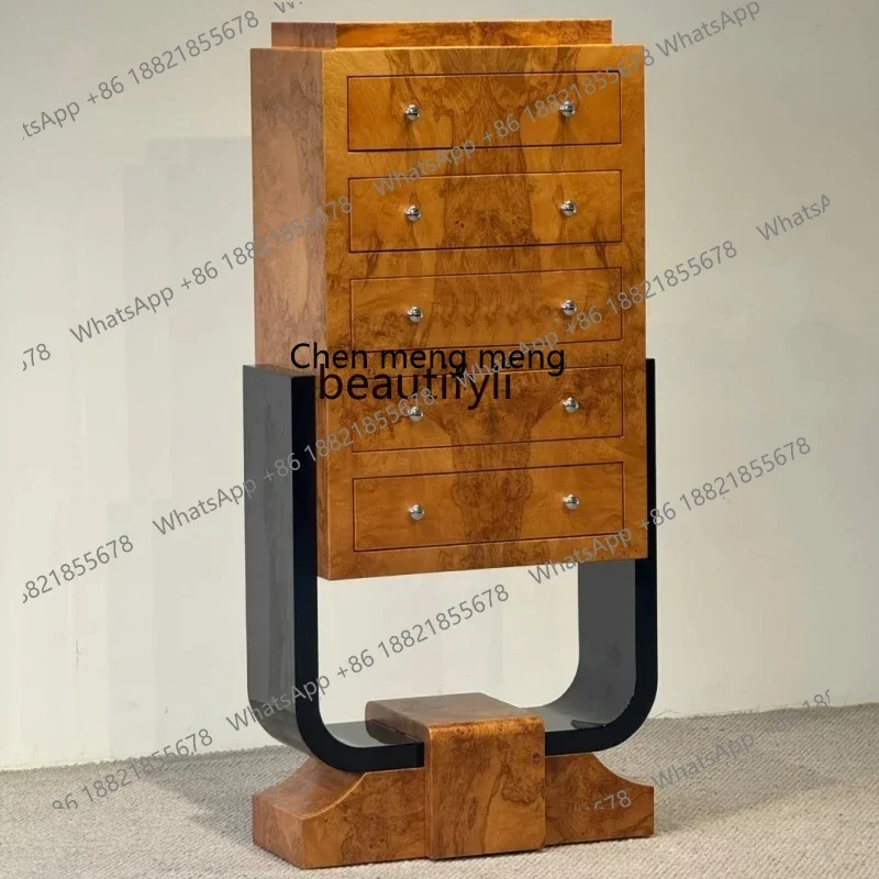 French retro chest light luxury dresser storage cabinet household bedside table dressing table integrated