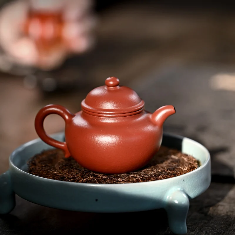 【Tao Yuan】Yixing Original Yixing Clay Teapot Teapot Liu Xueqin Traditional Handmade Pear Peel Ball Pot 110cc