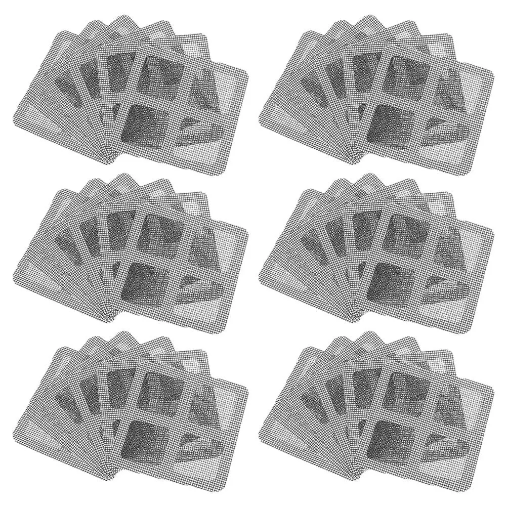 

60Pcs Disposable Shower Drain Stickers 10x10cm Hair Filter Collector for Bathtub Sink Anti-Blocking Mesh Decals Easy Install