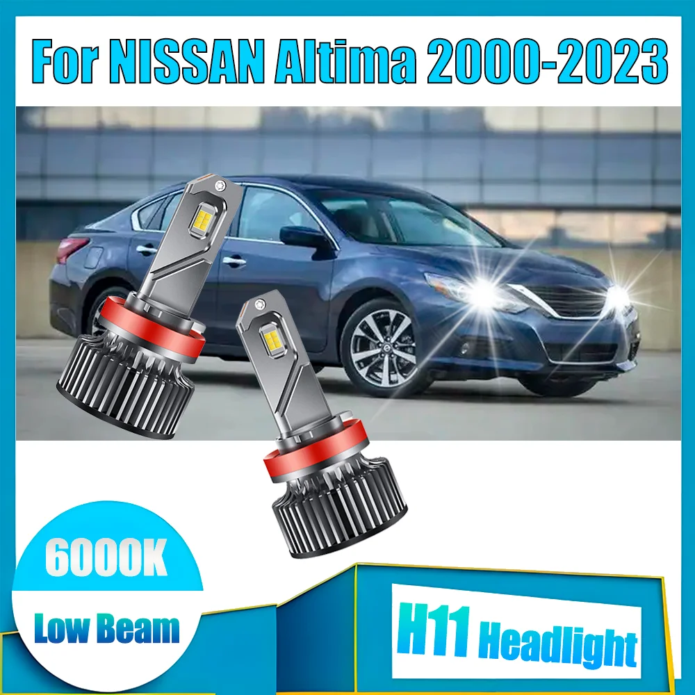 

2 шт. авто турбо-лампа светодиодные фары 6000K белые супер яркие H11 H8 H9 35000LM светодиодные фары для NISSAN Altima 2000-2023