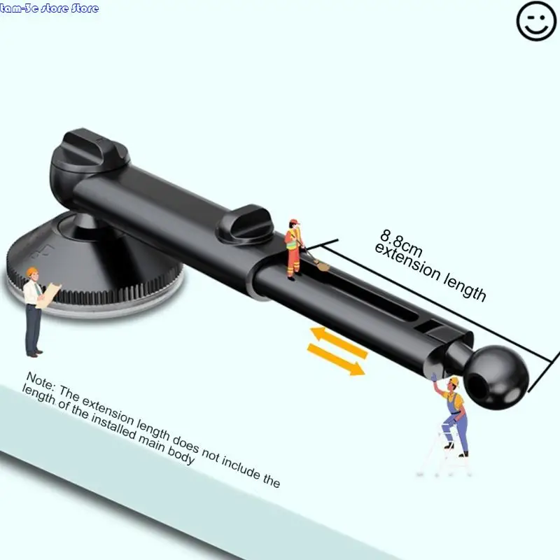 D0UA頑丈な車のアクセサリーサクタンカップラックホルダーベース電話ホルダー用17mmボールジョイント移動デバイスアクセサリーを使用する
