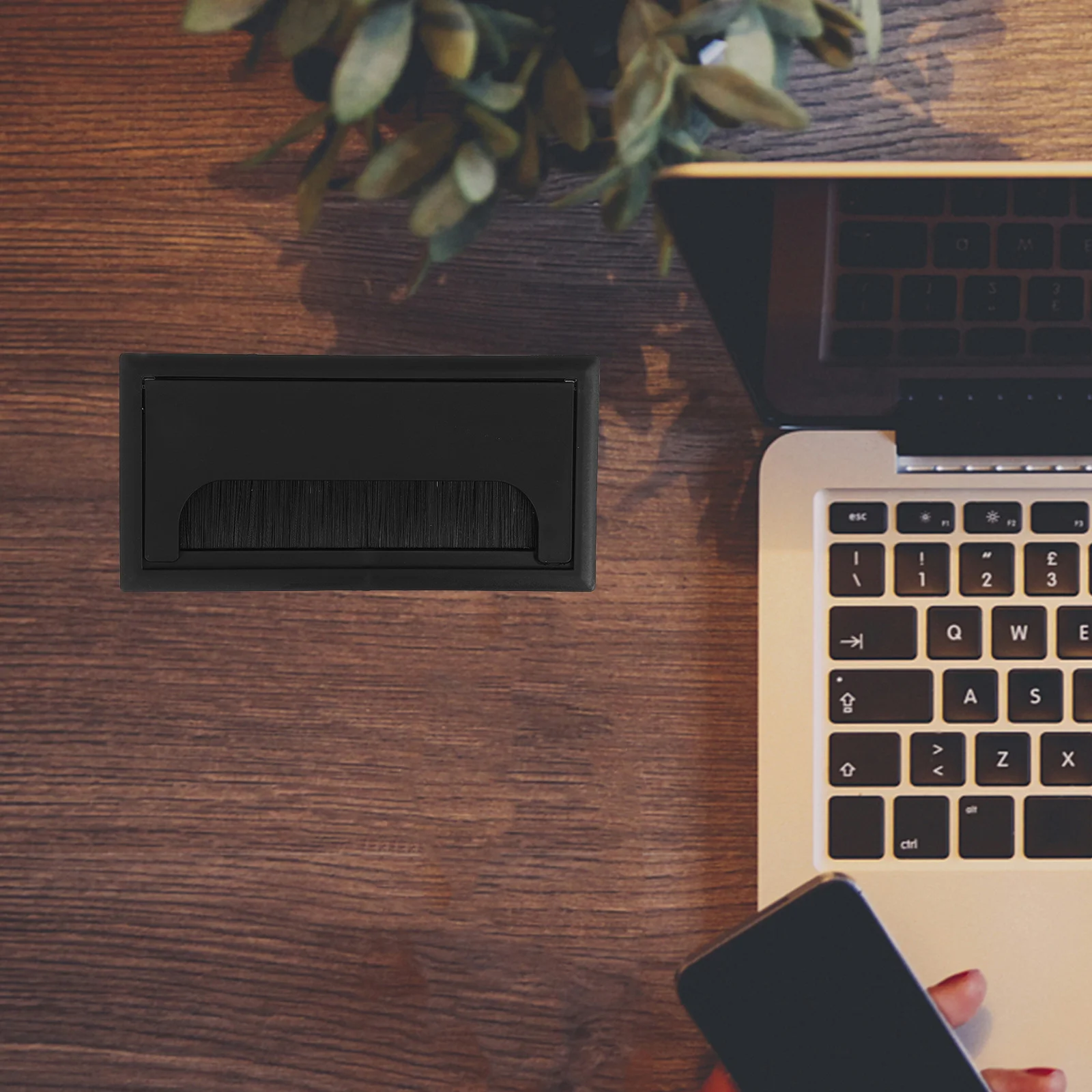 4개입 그로멧 커버 블랙 케이블 관리 박스 사무실 책상용 와이어 정리기 먼지 방지 플라스틱 그로멧 책상 케이블