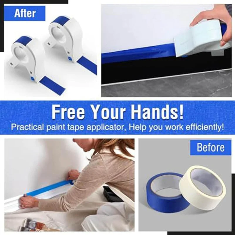 ABGR-Masking Paint Tape Applicator Painters Tape, Portable Masking Set Sharptape Cutter For Painting, Windows,Door Frames