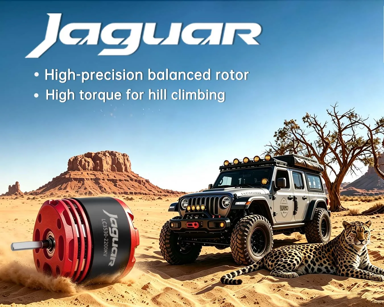 LEOPARD HOBBY Jaguar-3530 Outrunner Brushless Crawler Motor High Low-End Torque RC Crawler Motor for 1/10 1/12 Axial SCX10 TRX4