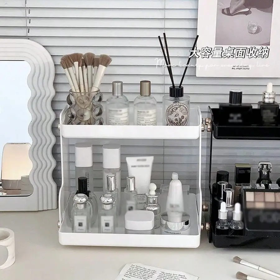 Bathroom Storage Rack Bedroom Dressing Table Cosmetics Corner Rack Desktop Items Large Capacity Storage Rack Household Organizer