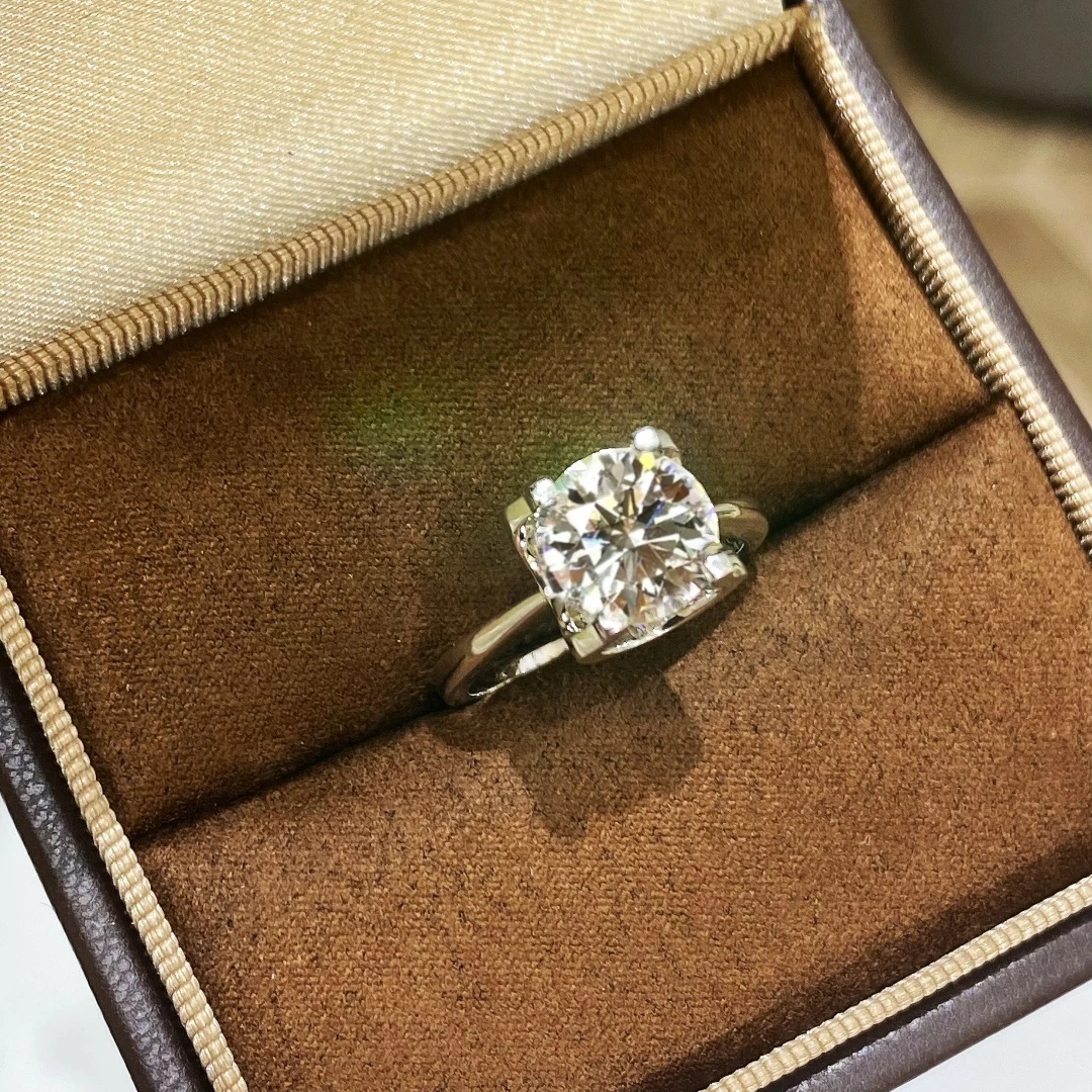 

Изысканное роскошное кольцо высшего качества из серебра 925 пробы с бриллиантами, женский свадебный подарок, очаровательные ювелирные аксессуары