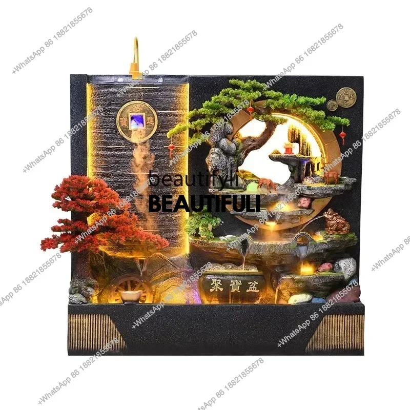 new Large Fake Landscape Screen Wall Flowing Water Fish Pond Decorative Decoration Office Courtyard Landscape Circulation ss 861