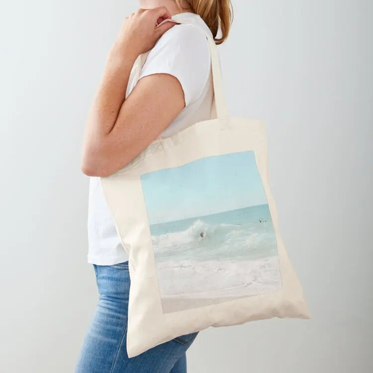 

Clear Blue Skies, Ocean Waves and Surfing Tote Bag tote bag canvas Women's bag tote screen sac pour femme