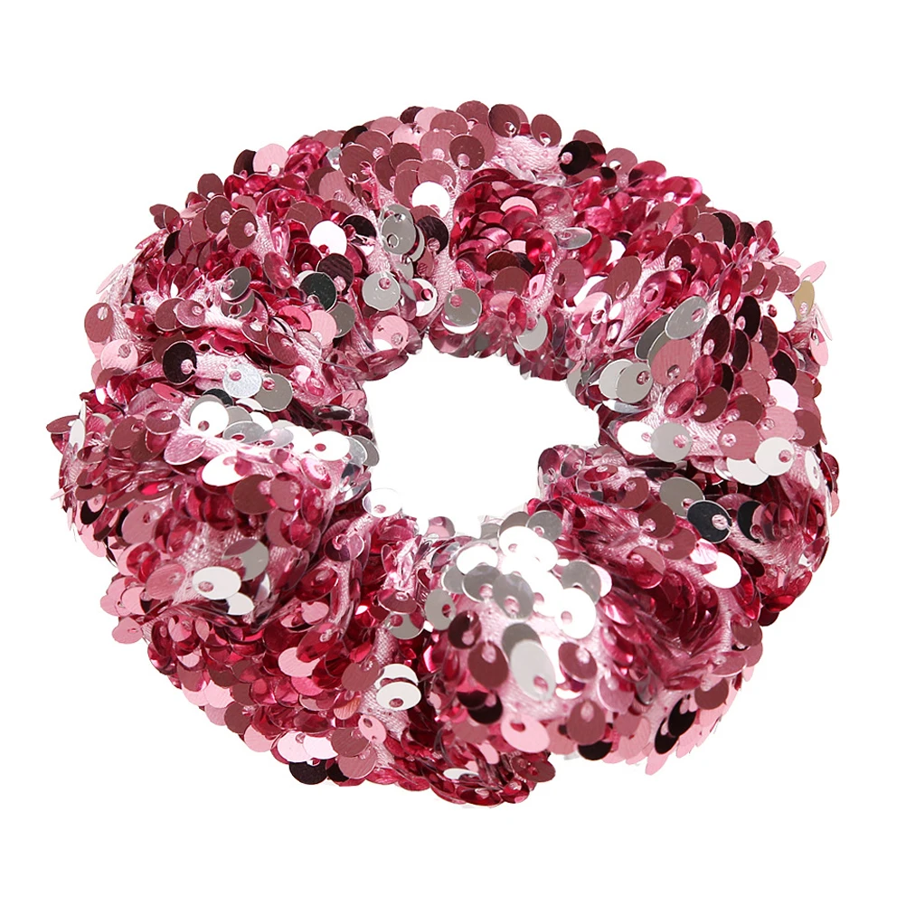 

Sequin Hair Accessories Elastic Tie Band Paillette Ponytail Holder Bright Color Fashion Daily Wear Matching Outfits Hair Care