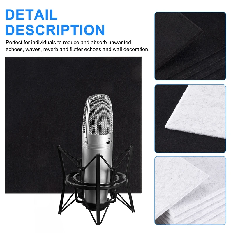 12 Pcs Acoustic Foam Panels,Soundproofing Panel Beveled Edge Sound Panels, Acoustic Treatment Used In Home&Offices Wall